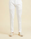 Manyavar Men Elegant White Spandex Lower