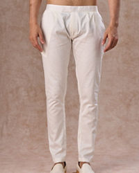 Manyavar Men Elegant Cream Event Pant