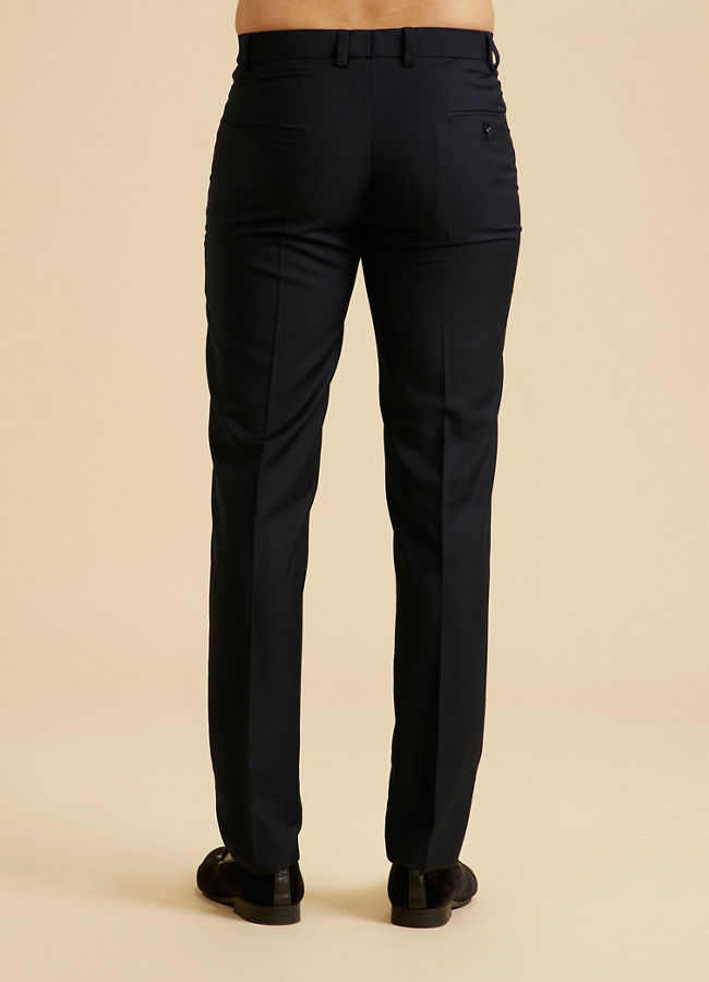 Manyavar Men Elegant Dark Blue Pant
