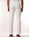 Manyavar Men Cream Blended Rayon Pant with Pleats