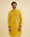 Manyavar Men Mustard Delight Festive Kurta image number 0