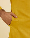 Manyavar Men Mustard Delight Festive Kurta image number 3