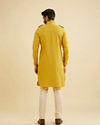 Manyavar Men Mustard Delight Festive Kurta image number 4