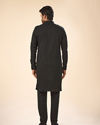 Manyavar Men Black Elegance Spandex Pathani Kurta