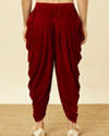 Manyavar Men Scarlet Red Patiala Salwar