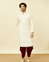 alt message - Manyavar Men Scarlet Red Patiala Salwar image number 4