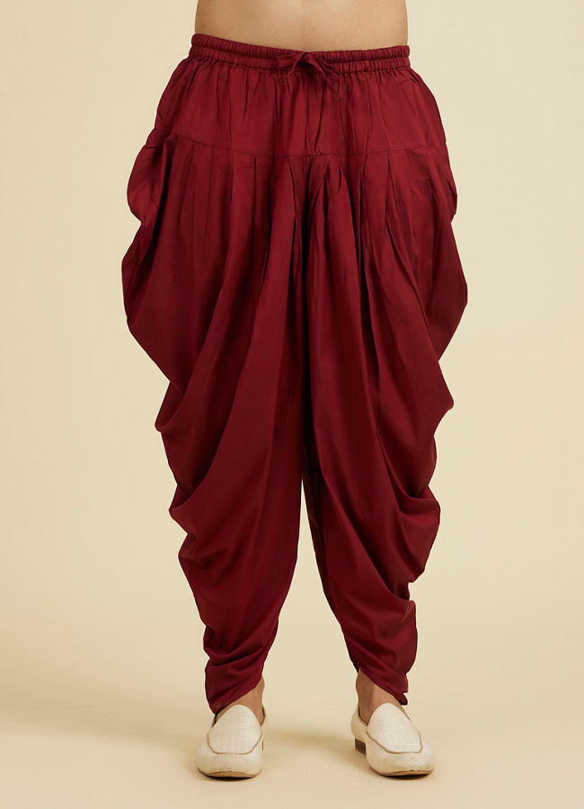 Manyavar Men Maroon Elegance Patiala