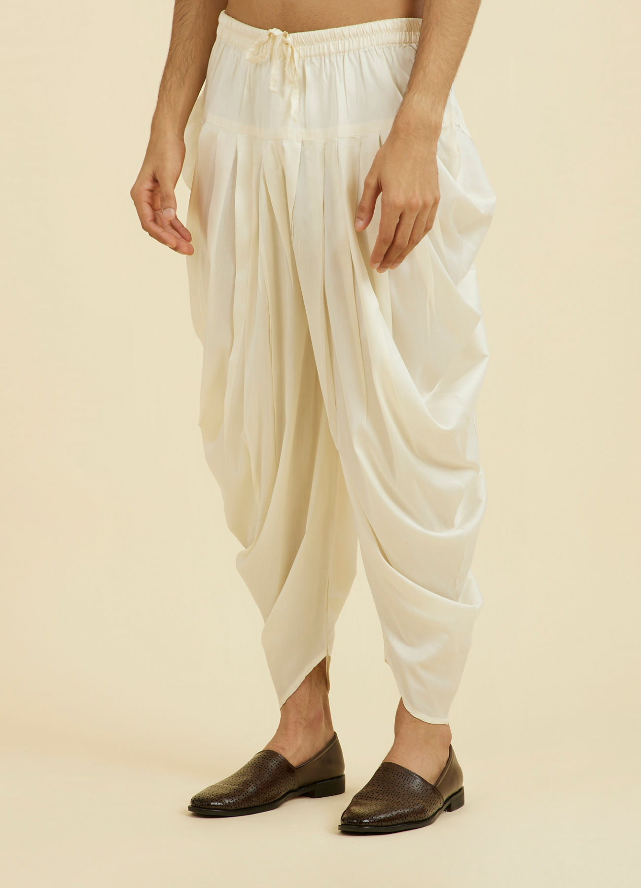 Manyavar Men Opulent Cream Patiala