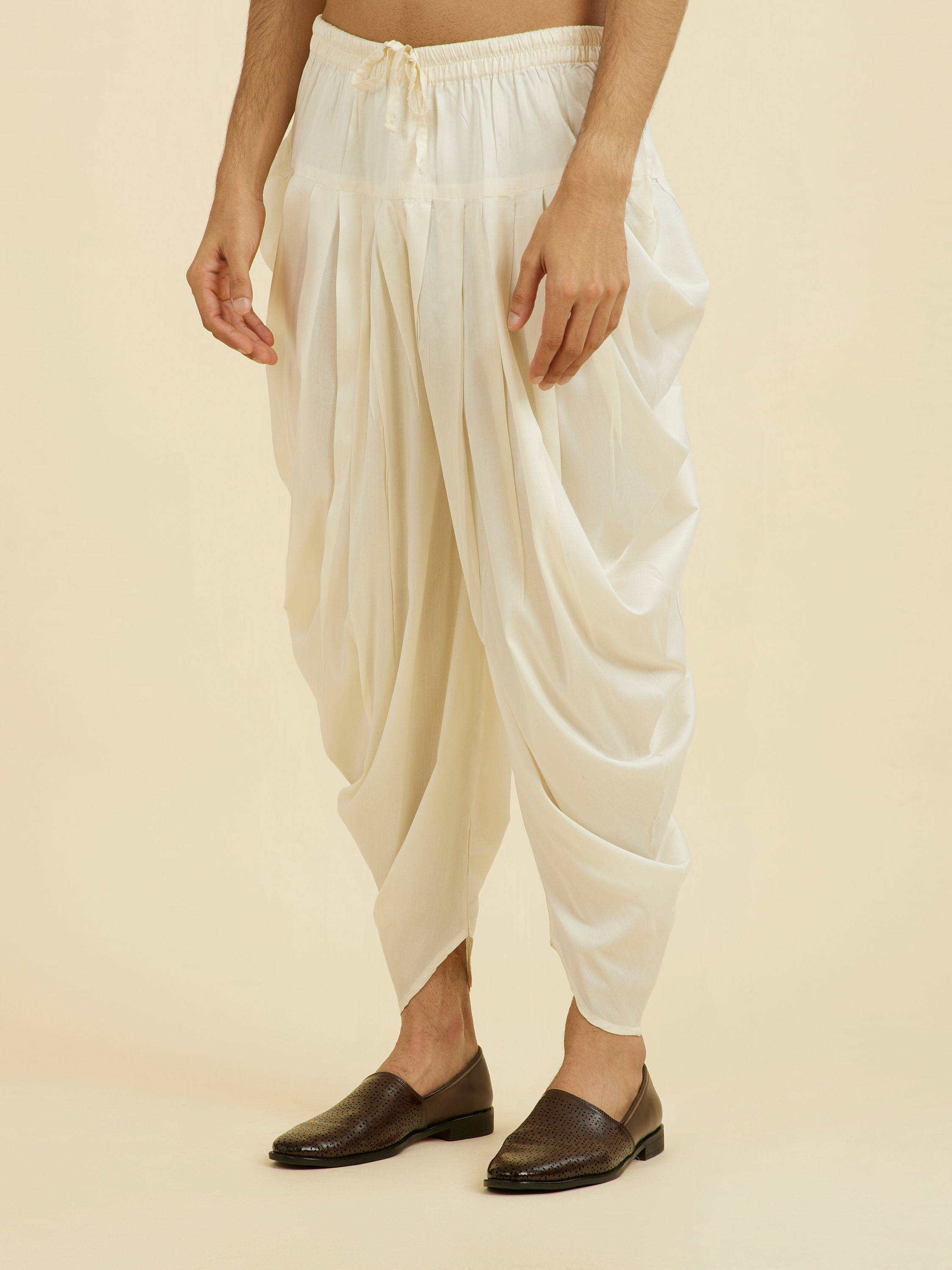 Manyavar Men Opulent Cream Patiala