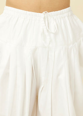 Manyavar Men Pristine White Traditional Patiala