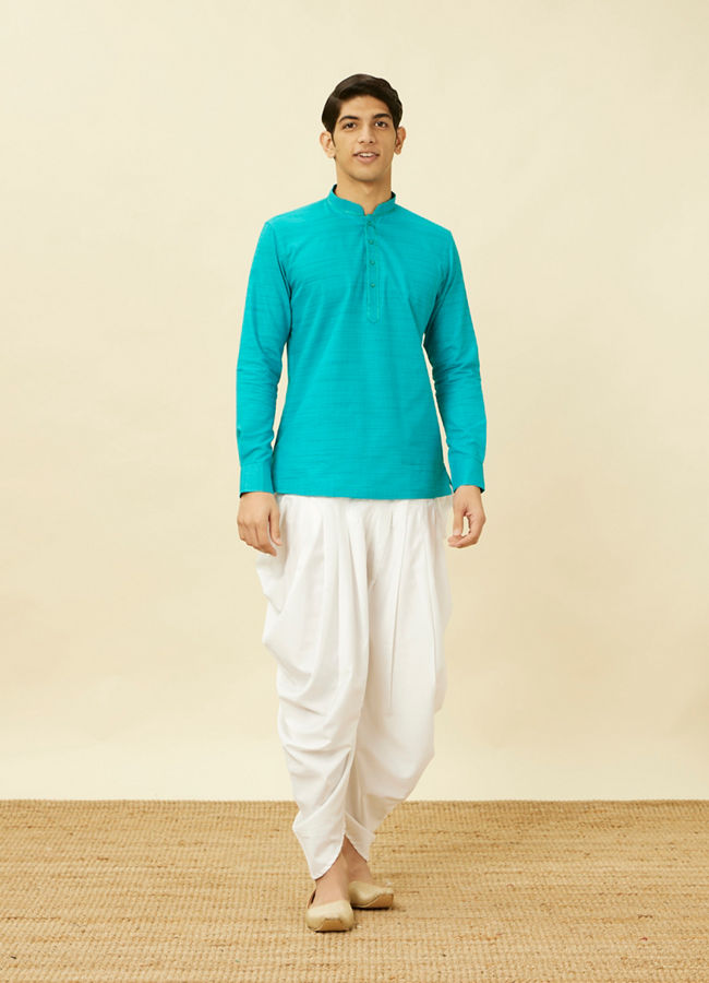 Manyavar Men Pristine White Traditional Patiala