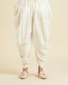 Manyavar Men Elegant Cream Cotton Patiala