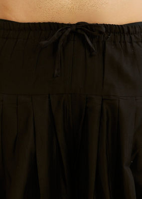 Manyavar Men Midnight Black Patiala Pants