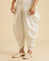 Manyavar Men Cream Satin Patiala