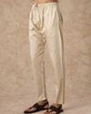 Manyavar Men Pista Colour Cotton Pencil Fit Pant