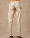 Manyavar Men Pista Colour Cotton Pencil Fit Pant