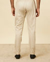 Manyavar Men Ivory Cream Pencil Cut Pyjamas