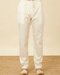 Manyavar Men Cream Pencil Styled Pajama