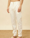 alt message - Manyavar Men Cream Pencil Styled Pajama image number 2