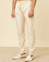 Manyavar Men Beige Pencil Cut Pyjamas