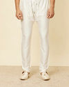 Manyavar Men Elegant White Pajama