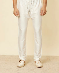 Manyavar Men Elegant White Pajama