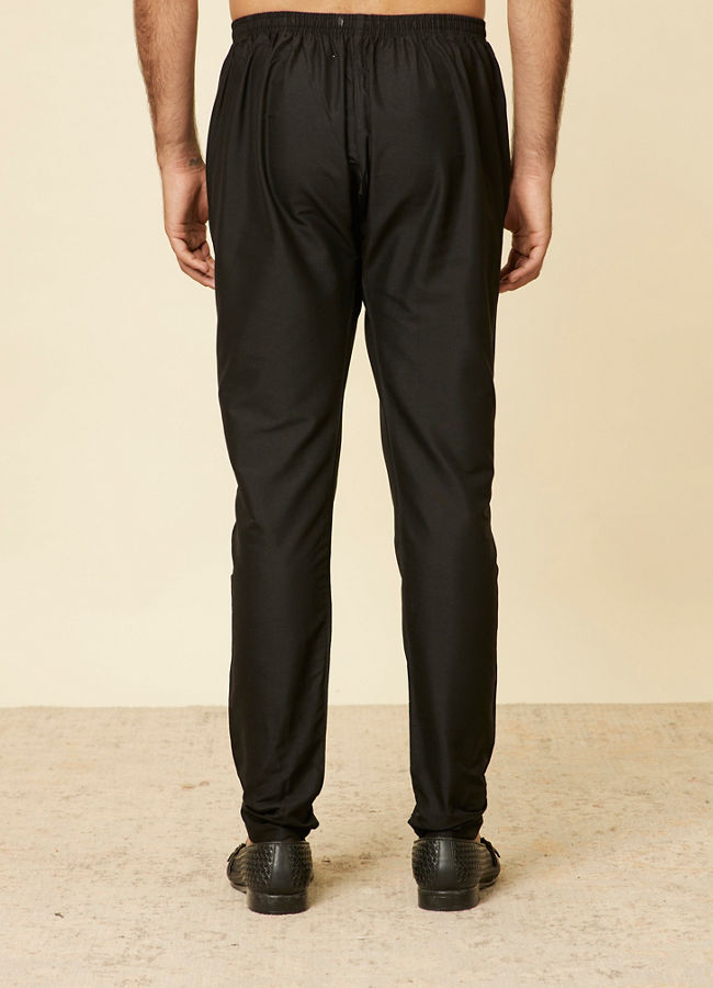 Manyavar Men Black Elegance Pajama