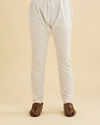 Manyavar Men Pristine White Elegance Pyjama image number 0