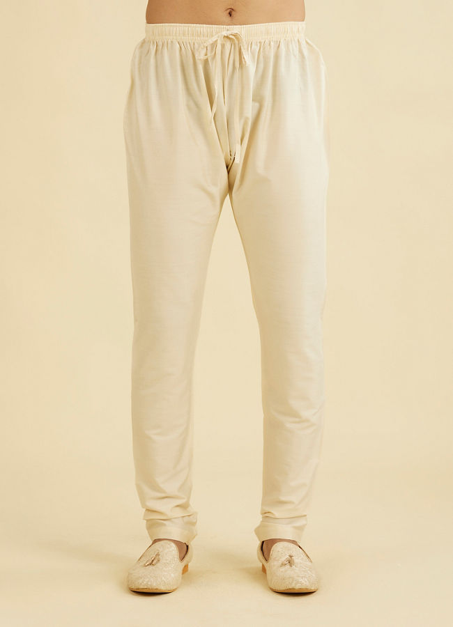 Manyavar Men Cream Beige Pyjama Pants