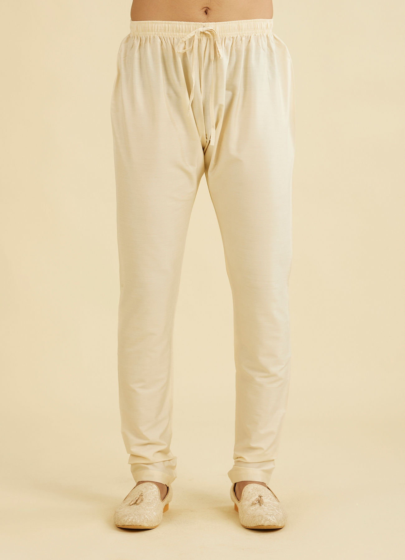 Manyavar Men Cream Beige Pyjama Pants