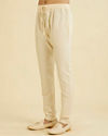 Manyavar Men Elegant Cream Pyjama image number 2