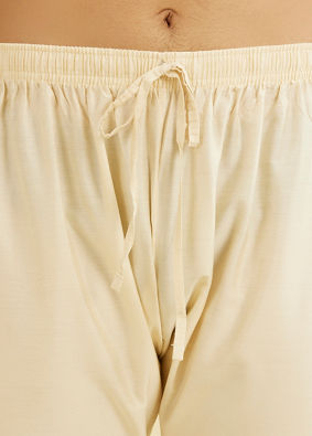 Manyavar Men Cream Beige Pyjama Pants