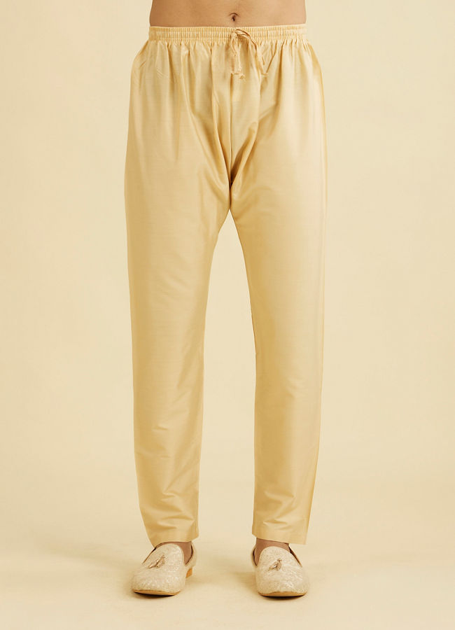 Manyavar Men Soft Fawn Pyjama Pants