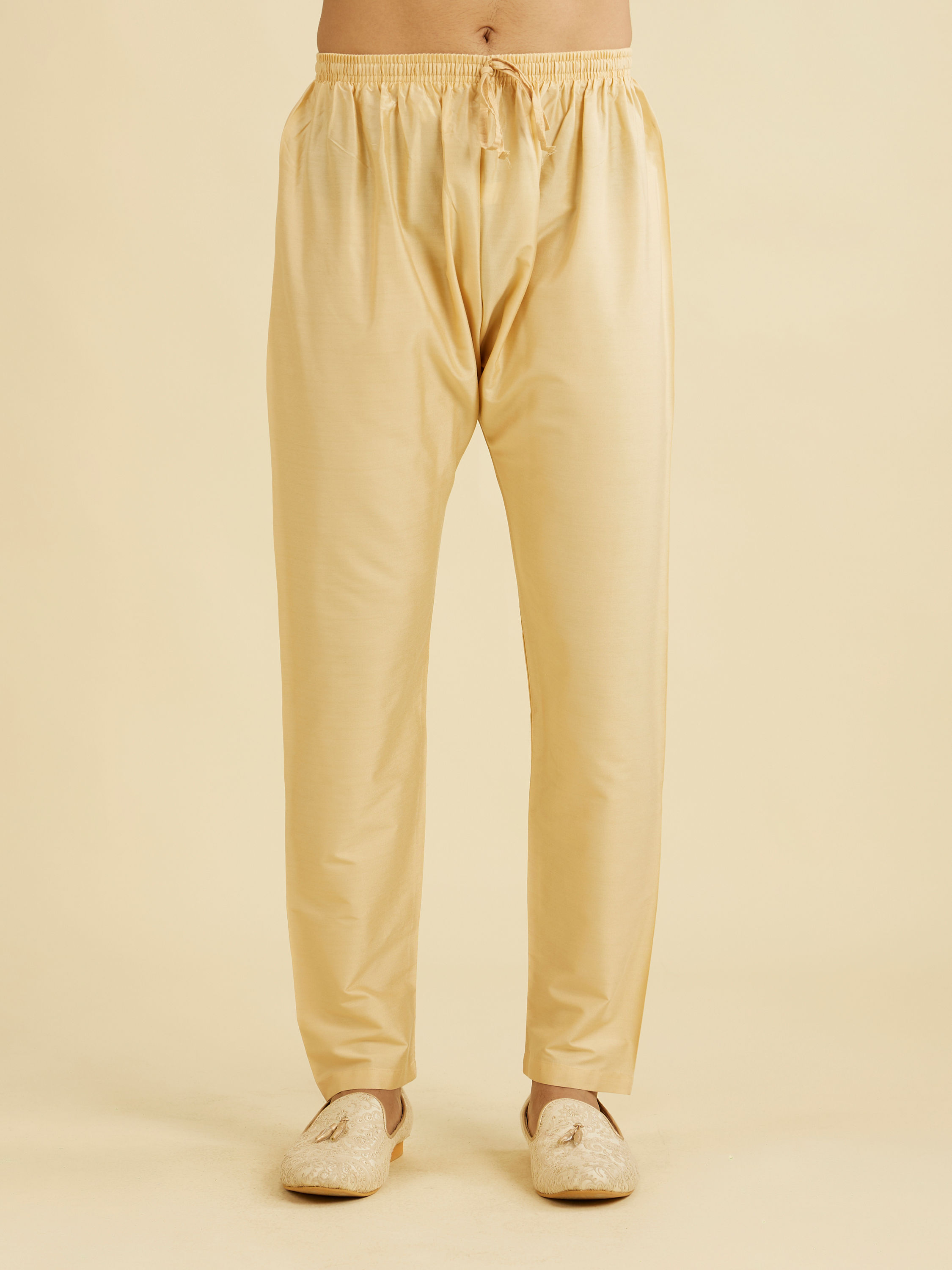 Manyavar Men Soft Fawn Pyjama Pants