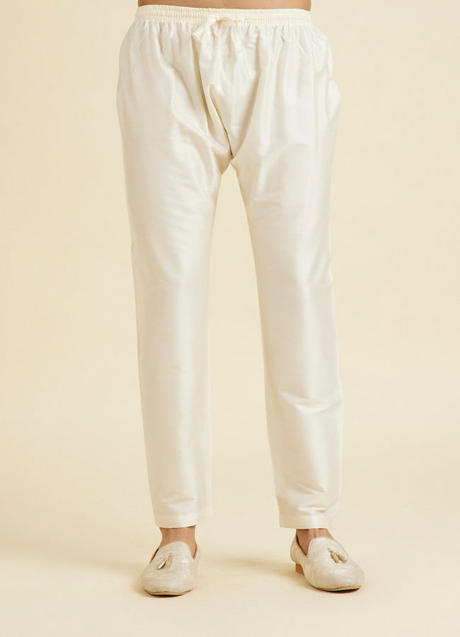 Manyavar Men Warm White Festive Pyjama