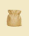 Mohey Women Beige Hand Embroidered Silk with Moti and Stone Work Bag