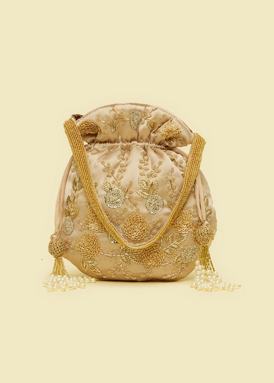 Mohey Women Fawn Satin Dazzler Bag
