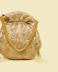 Mohey Women Fawn Satin Dazzler Bag