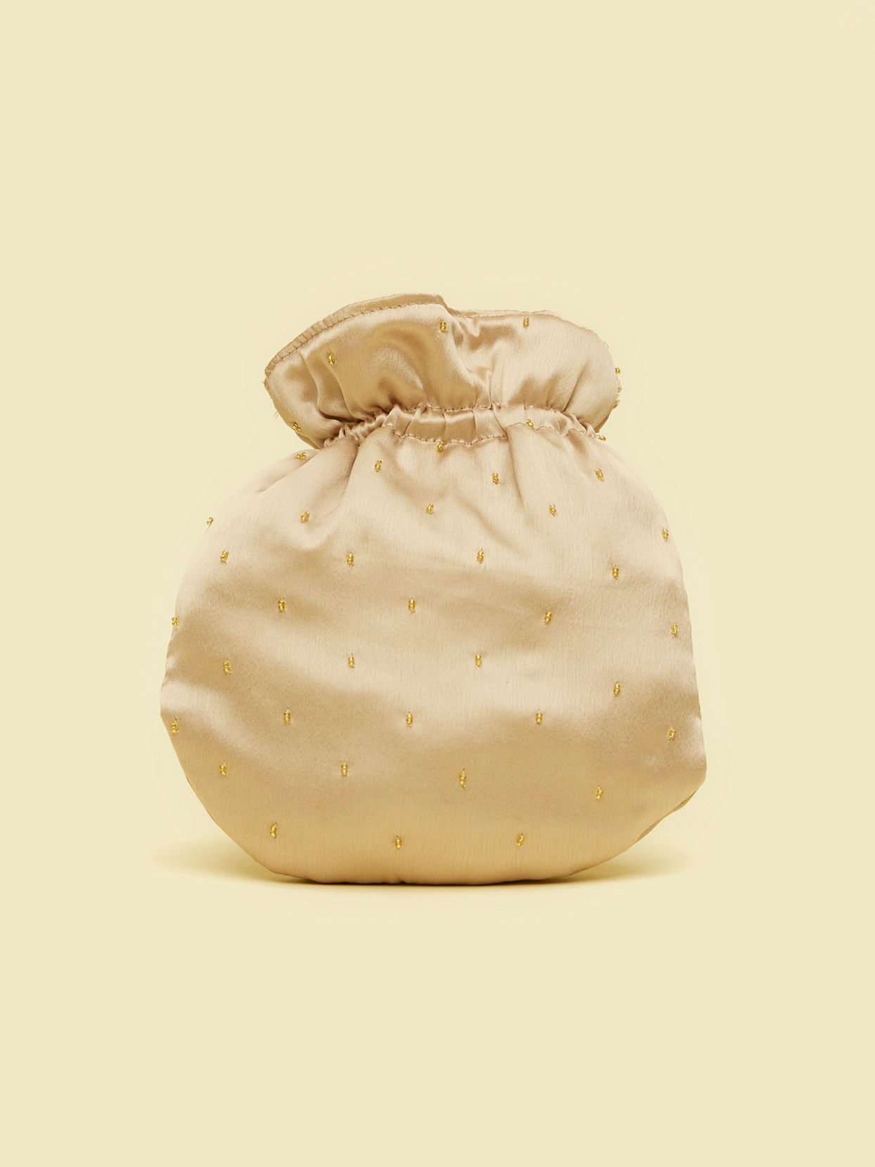 Mohey Women Fawn Satin Dazzler Bag