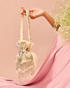 Mohey Women Cream Festive Elegance Potli Bag