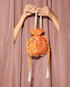 Mohey Women Vibrant Orange Potli Bag
