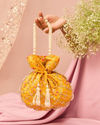 Mohey Women Mustard Yellow Potli Bag