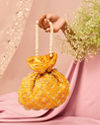 Mohey Women Mustard Yellow Potli Bag