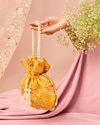 Mohey Women Mustard Yellow Potli Bag