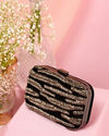 Mohey Women Velvety Charm Grey Black Cluch Bag
