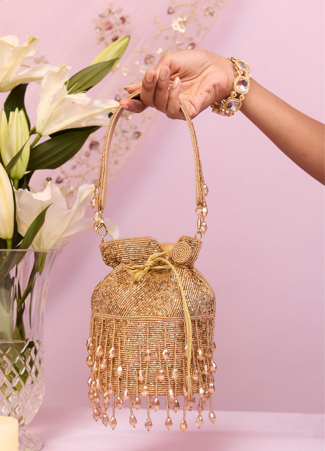 Mohey Women Elegant Fawn Potli Bag