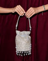 Mohey Women Grey Gleam Potli Bag