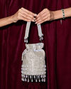Mohey Women Grey Gleam Potli Bag