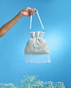 Mohey Women Ethereal Cream Occasion Potli Bag