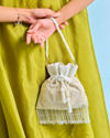 Mohey Women Ethereal Cream Occasion Potli Bag